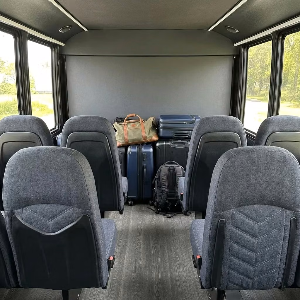 englewood 25 passenger minibus luggage area