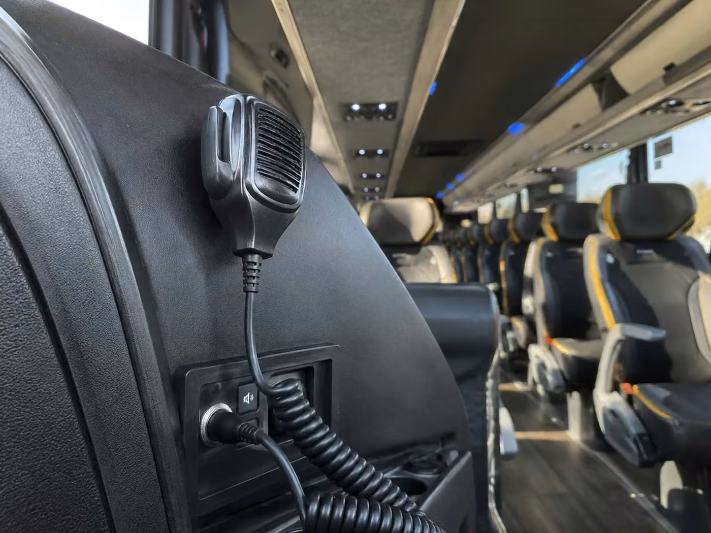 englewood 56 passenger charter bus pa system