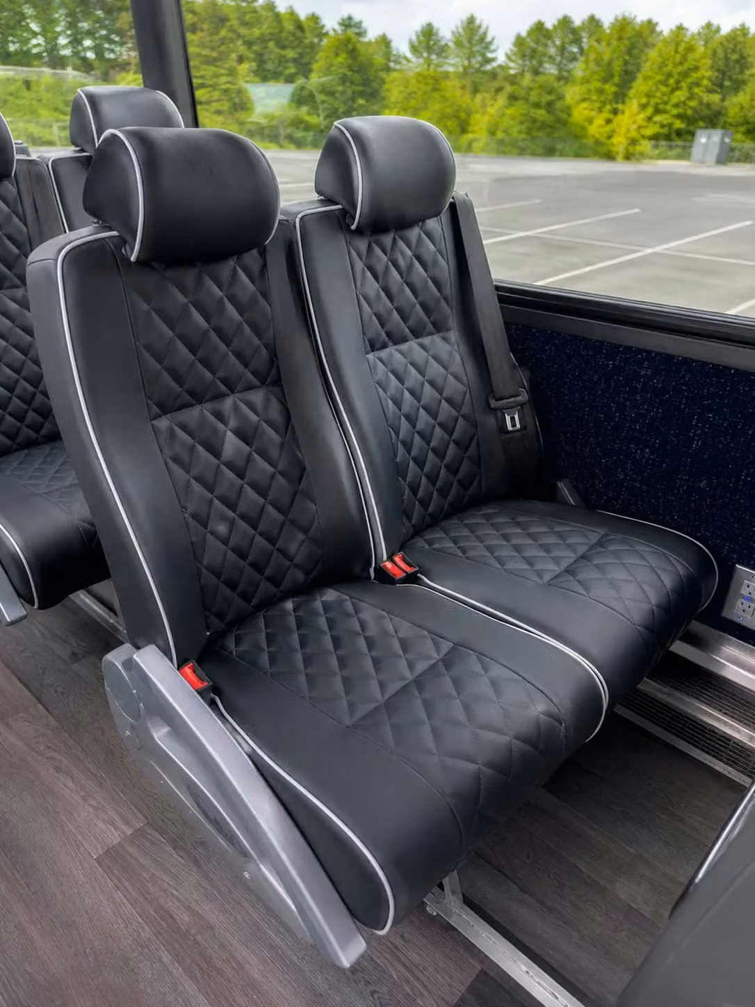 englewood 56 passenger charter bus reclining seats