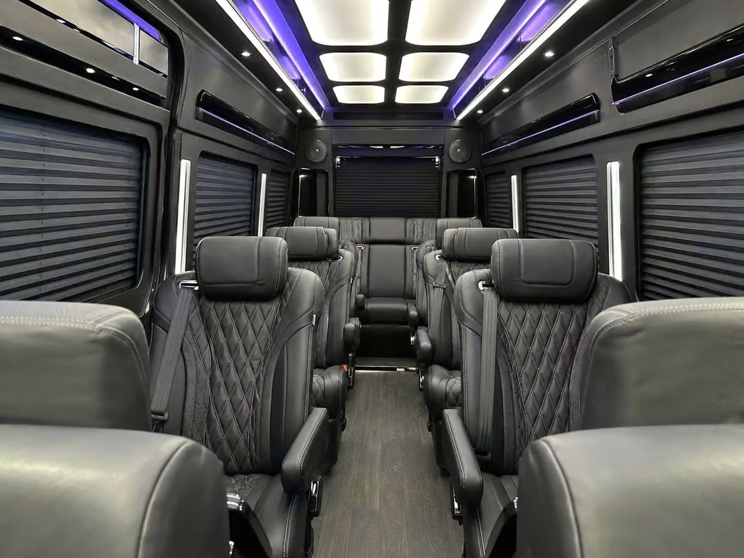 englewood sprinter van rental with driver reclining seats