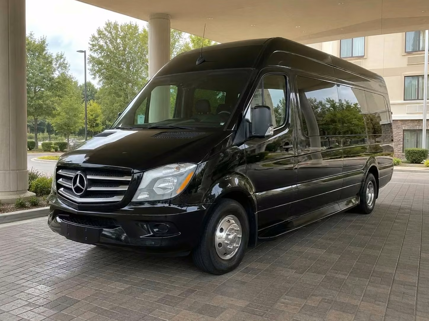 englewood sprinter van rental with driver tinted windows